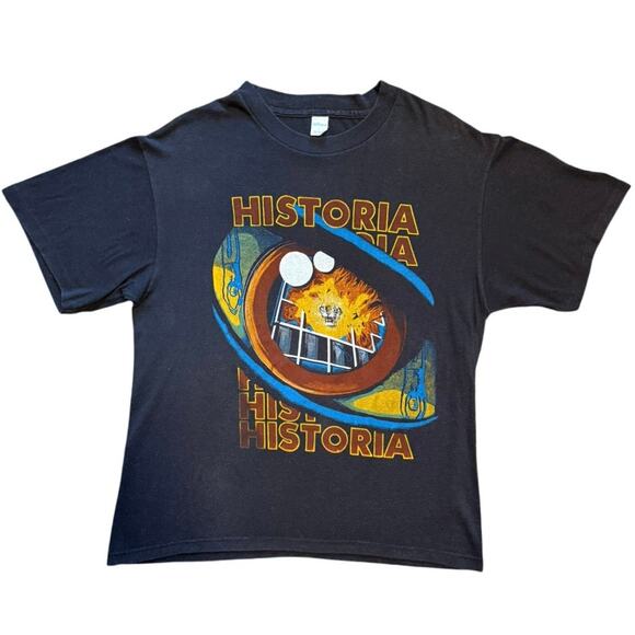 Vintage 80s Rare Historia VHS Def Leppard Promo Band Single Stitch Shirt Large
